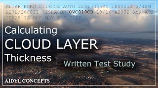 Calculating Cloud Thickness - Pilot Written Test Study