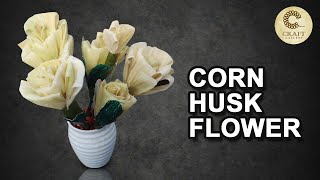 Corn Husk Flower  │Dry Flower Making│Amazing craft From Corn husk│DIY Corn Husk Flowers