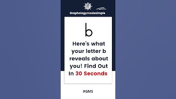 Graphology: Your Letter b reveals this things about your personality! | Graphologymadesimple #shorts