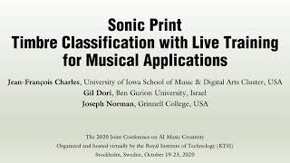 Sonic Print: Timbre Classification with Live Training for Musical Applications with Max