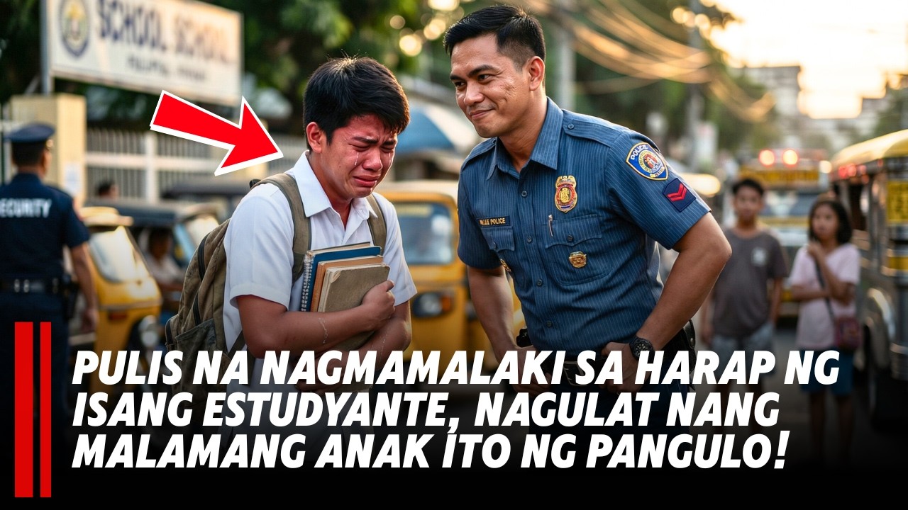 PULIS NA NAGMAMALAKI SA HARAP NG ISANG ESTUDYANTE, NAGULAT NANG MALAMANG ANAK ITO NG PANGULO!