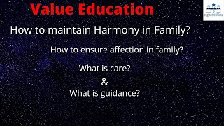 Harmony in Family I Affection Care and Guidance