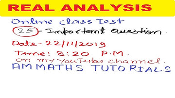 #17 Real analysis complete syllabus test  | CSIR NET GATE | IIT JAM |Hard problem of real analysis