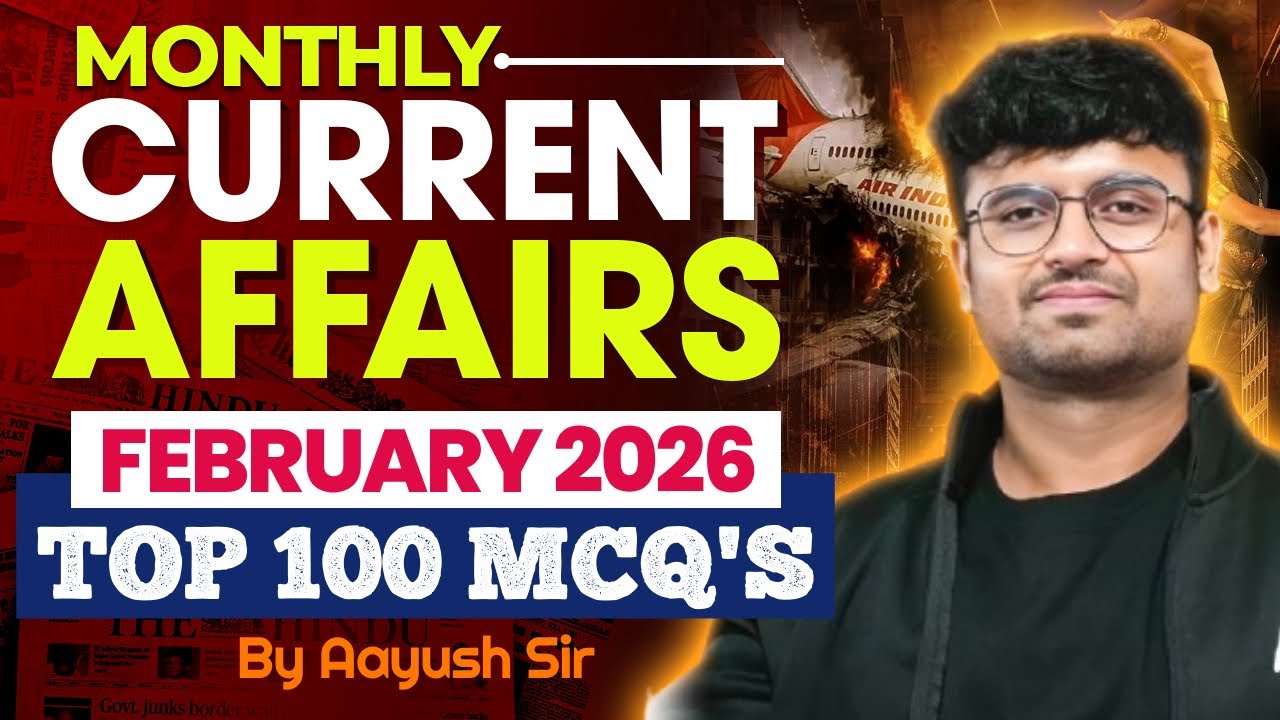 February 2026 Monthly Current Affairs and Static for CUET UG 2026