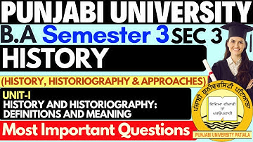 BA Sem 3 History SEC | History Definition and Meaning |History SEC Paper 3rd Sem | History | P 2