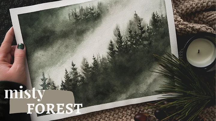 WATERCOLOR TUTORIAL FOR BEGINNERS/ WET ON WET WATERCOLOR/ MISTY FOREST STEP BY STEP