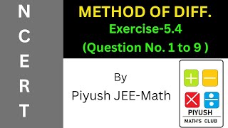 #ncertmath #ncertmathclass12 #ncertmathsolution #methodofdifferentiation #exercise5.4