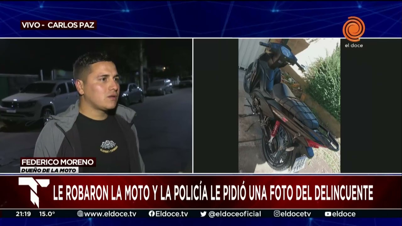 Le robaron la moto, estuvo 7 horas para hacer la denuncia y la policía le pidió foto del delincuente