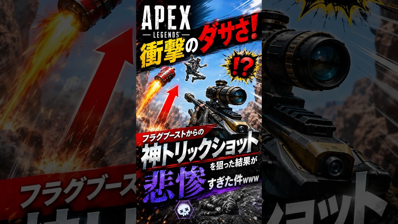 【APEX】衝撃のダサさ！フラグブーストからの神トリックショットを狙った結果が悲惨すぎた件ｗｗｗ#apex #apexlegends #fyp #おすすめ #tiktok #ゲーム #shorts