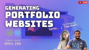 Let’s build a Portfolio Generator | Trailer | Praveen Kumar Purushothaman | Manju Bhagtani