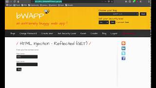 HTML Injection - Reflected GET Challange