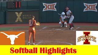 Iowa State vs #1 Texas Softball Game 1 Highlights, April 26 2024