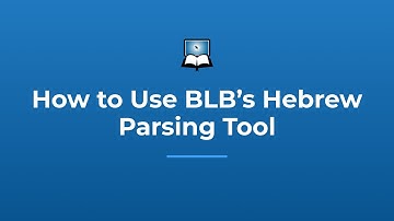 How to Use Our Hebrew Parsing Tool