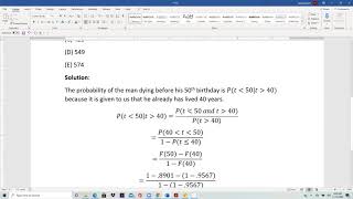 Actuarial SOA Exam P Sample Question 91 (once 133) Solution