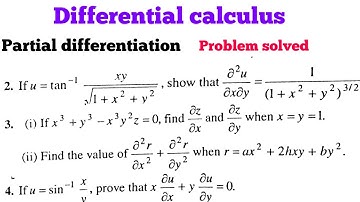 Differential calculus exercise 3A solution partial derivatives problem solved