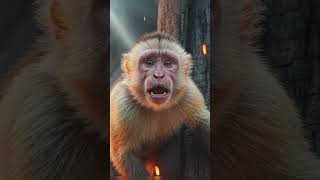 The Brave Elephant Saved His Best Friend 🐘🔥🐒 | Emotional Jungle Story #viralvideo #youtubeshorts