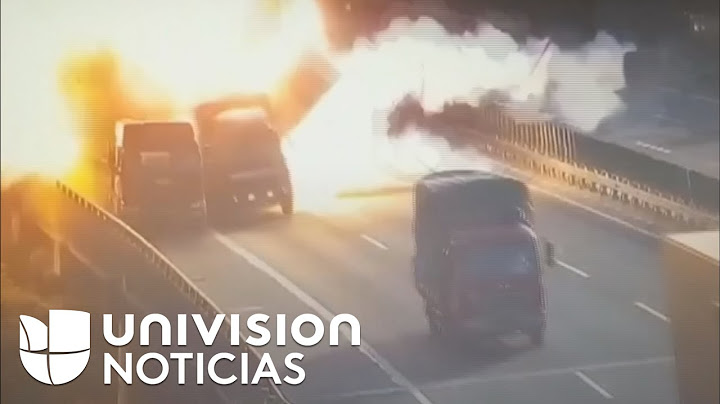 En video: Dos camiones chocan y causan una increíble explosión