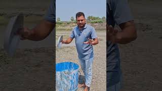 শুকনা মাটিতে মাছ চাষের জন্য চুন প্রয়োগ করছে।#agriculture #farmer