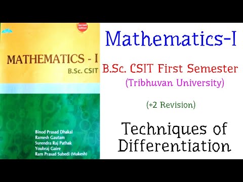 Mathematics-I for B.Sc. CSIT First Semester, TU - Techniques of ...