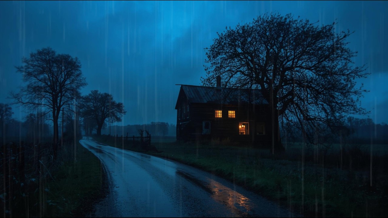 Quiet Countryside Rain ASMR Deep Sleep | Night Relaxation and Calm Ambience