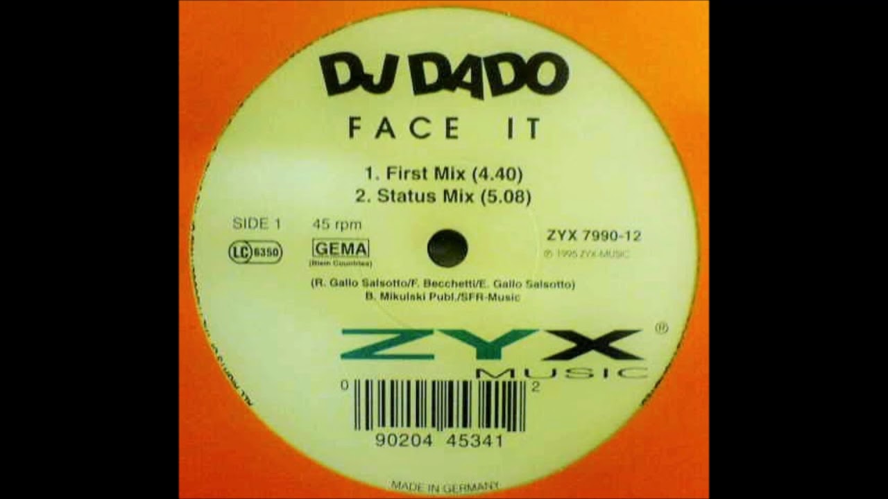 Watch DJ Dado - Face It (First Mix) (1995) on YouTube Watch DJ Dado - Face It (First Mix) (1995) on YouTube