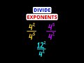 Dividing Exponents - Different &amp; Same Bases | Eat Pi