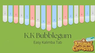K.K Bubblegum - Animal Crossing | Easy Kalimba Tab | Keylimba screenshot 2