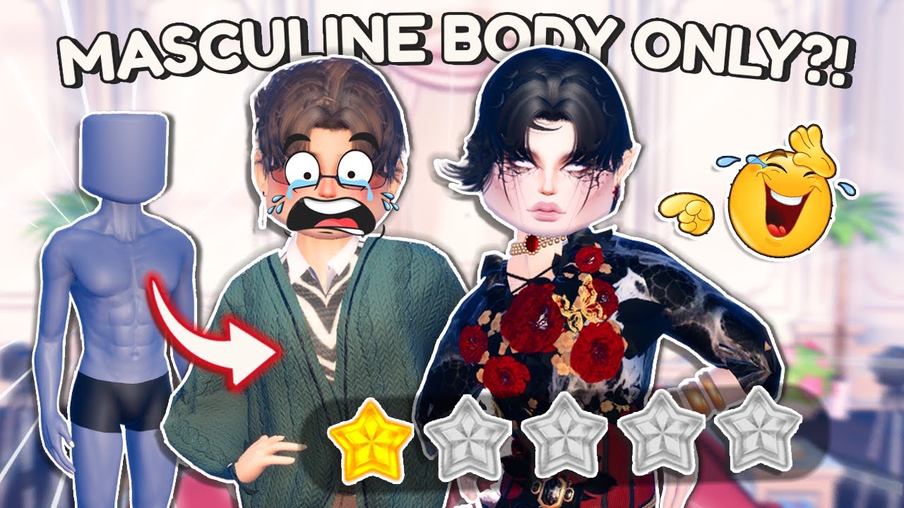 Only using the *MASCULINE BODY* for Every Round in DRESS TO IMPRESS! 😲 | Roblox