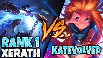 #1 XERATH WORLD VS. KATEVOLVED! INSANE SKILL SHOT BATTLE! - League of Legends