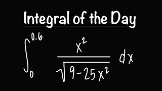 Integral of the Day 2.13.24 | Trig Sub! Calculus 2 | Math with Professor V