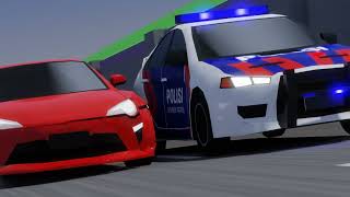 Low Poly Blender Animation Police Chase 3