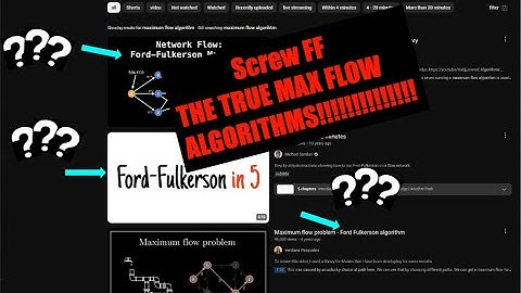 Max-flow Min-cut, Dinic + EK + FF