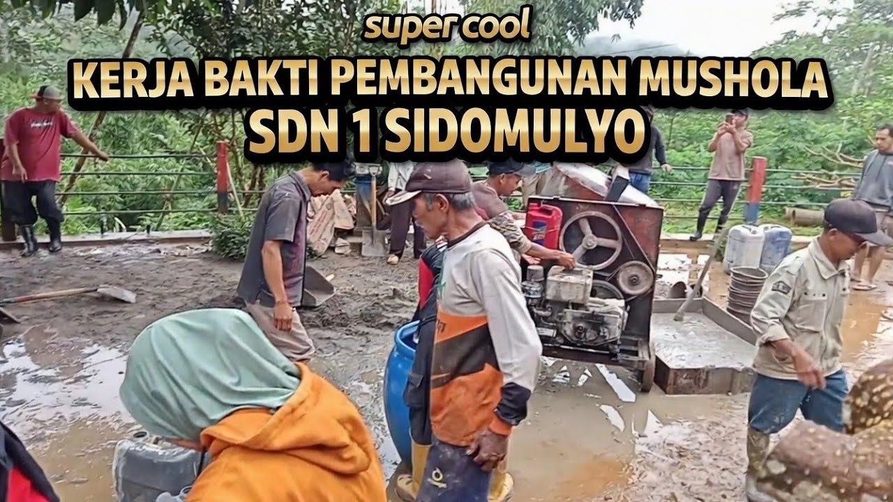 Donatur wujudkan pembangunan mushola || #sdn1sidomulyo #kerjabakti #pembangunanmushola 