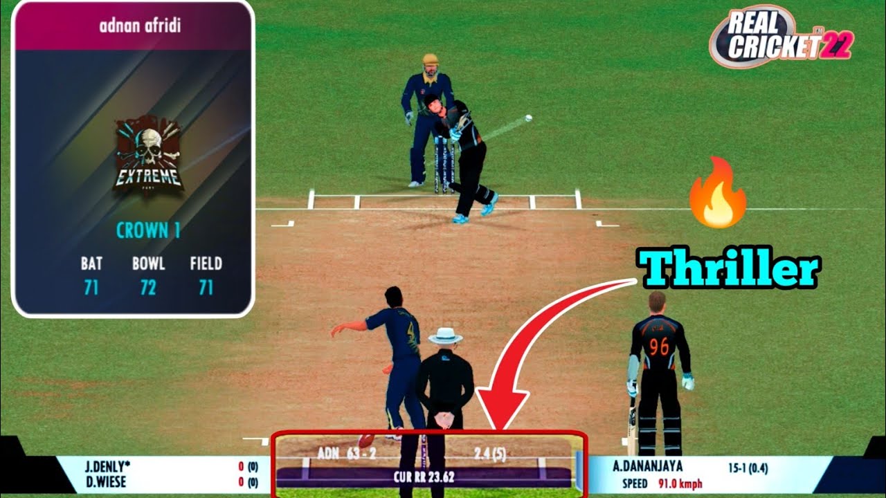 Last Over Thriller🔥|| Match Against Crown🤯 || Real cricket 22 - YouTube