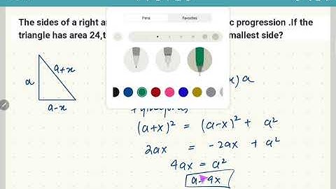 JEE ADV 2017 The sides of a right angle triangle are in a arithmetic progression ...
