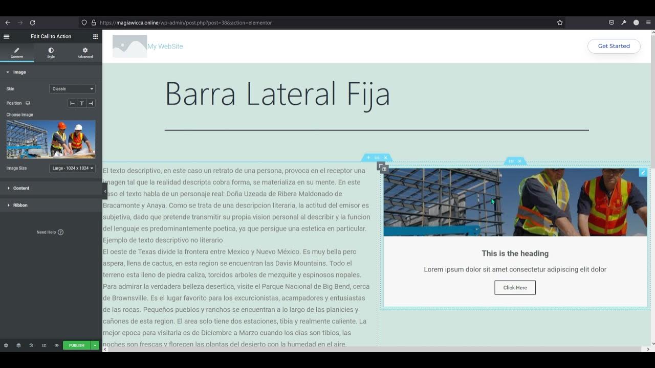 Barra lateral Fija con Elementor Sticky Sidebar Elementor 2021 YouTube