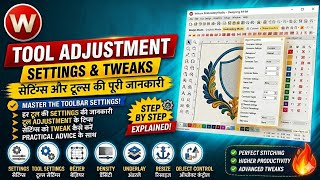 Wilcom Tool Adjustment Settings &amp; Tweaks | Master Wilcom Toolbar Settings Step-by-Step #wilcom