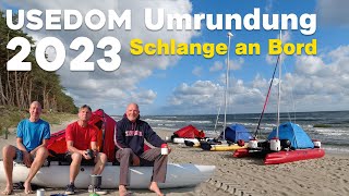 Usedom Umrundung mit dem  Schlauchkatamaran auf der Ostsee , Sail Camping