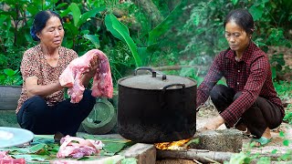 Country Life Vlog: Meat of a big pig, the whole village came to share I Am Thuc Me Lam