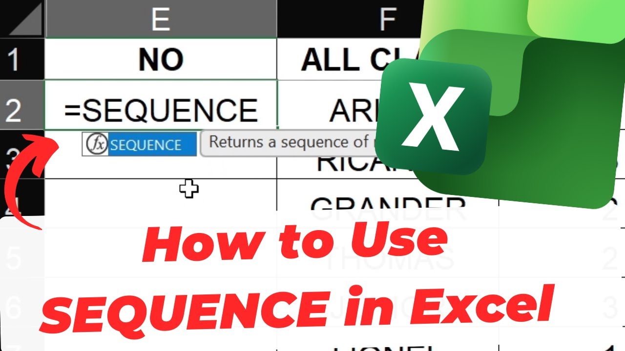 How to Use SEQUENCE Function in Excel - YouTube