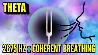 THE DEEPEST BRAIN RESET! Pineal Gland Activation 2675 Hz Tuning Fork (Theta, Coherent Breathing)