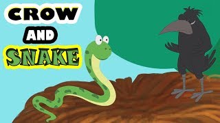 Moral Story For Kids in English | The Crow And The Snake | Animal &amp; Jungle Story