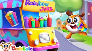 Rainbow Juice Truck Song 🍹The Flavor Song for Kids | Kids Learning Song With DodoLala - DooDoo