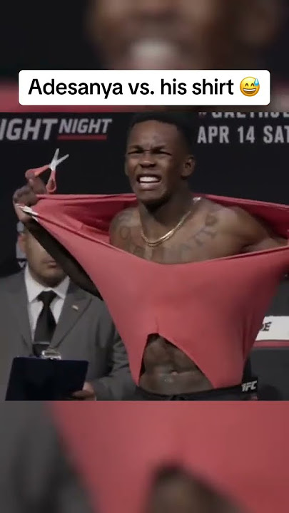 Adesanya vs. shirts 😂 #UFC305