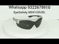 Sporty Eye Safety Glasses with Prescription insert EyeSafety M041GrBlk