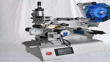 semi automatic liquid detergent bottles labelling machine two sides sticker labeller 半自動滾貼貼標機帶自動翻轉功能