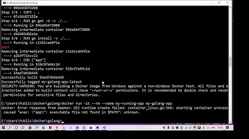 executable file not found in $PATH": unknown