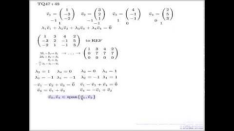 Lecture 9 -- Linear dependence and independence