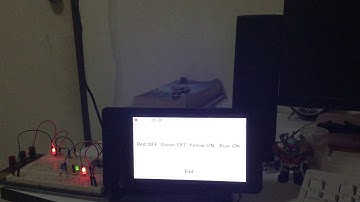 โปรแกรม Python ควบคุมไฟ LED โดยที่ปุ่มกดนั้นจะเป็น  Touch Screen