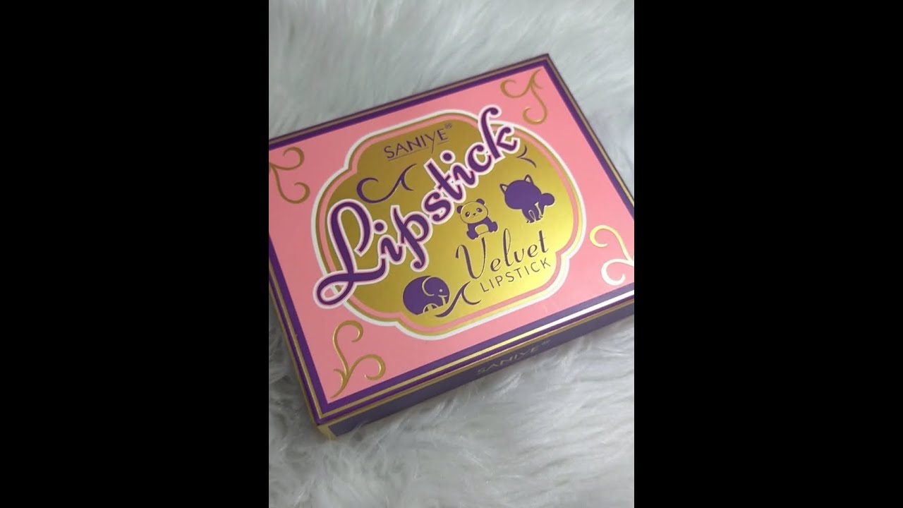 trying these saniye cosmetic velvet matte lipstick set 💄💋